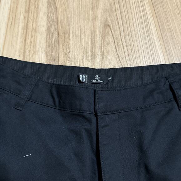 Volcom Women's Chickie High Rise Chino Pants Black Size 32 - Picture 5 of 6